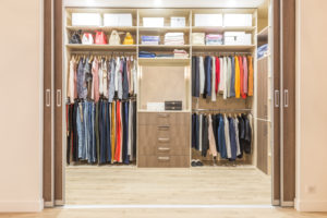 Modern wooden wardrobe professional organizer